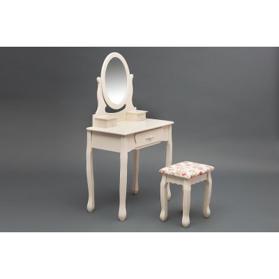 Туалетный столик с зеркалом и табуретом Secret De Maison COIFFEUSE ( mod. HX15-075 ) butter white (слоновая кость)